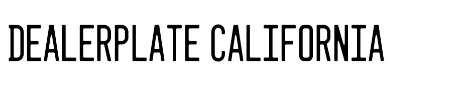 Dealerplate California font